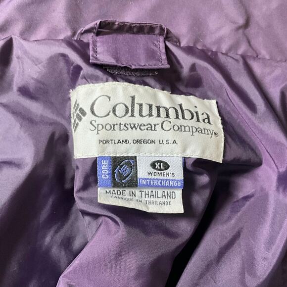 Columbia Sportswear Women’s XL Purple Nylon Jacket | Full Zip & Snap Winter Fall - Picture 13 of 13
